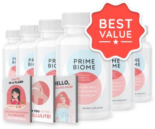 prime biome natural supllement - 6 bottles